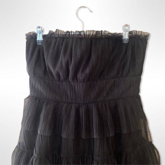 Lovers And Friends Barlow Black Tulle Strapless Mini Dress Sz S NWT Revolve $268 - Picture 6 of 13